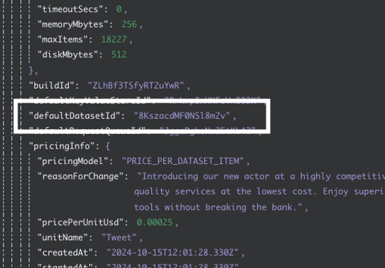 Dataset ID Highlight